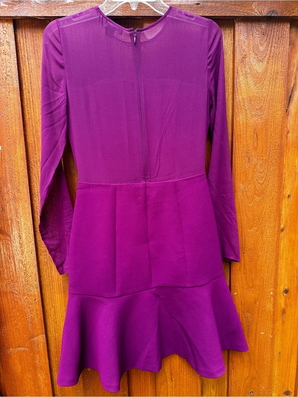 DKNY sheer panel dress